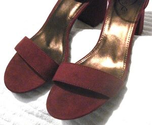 143 Girl Vegan Suede Shoes Burgundy Heels